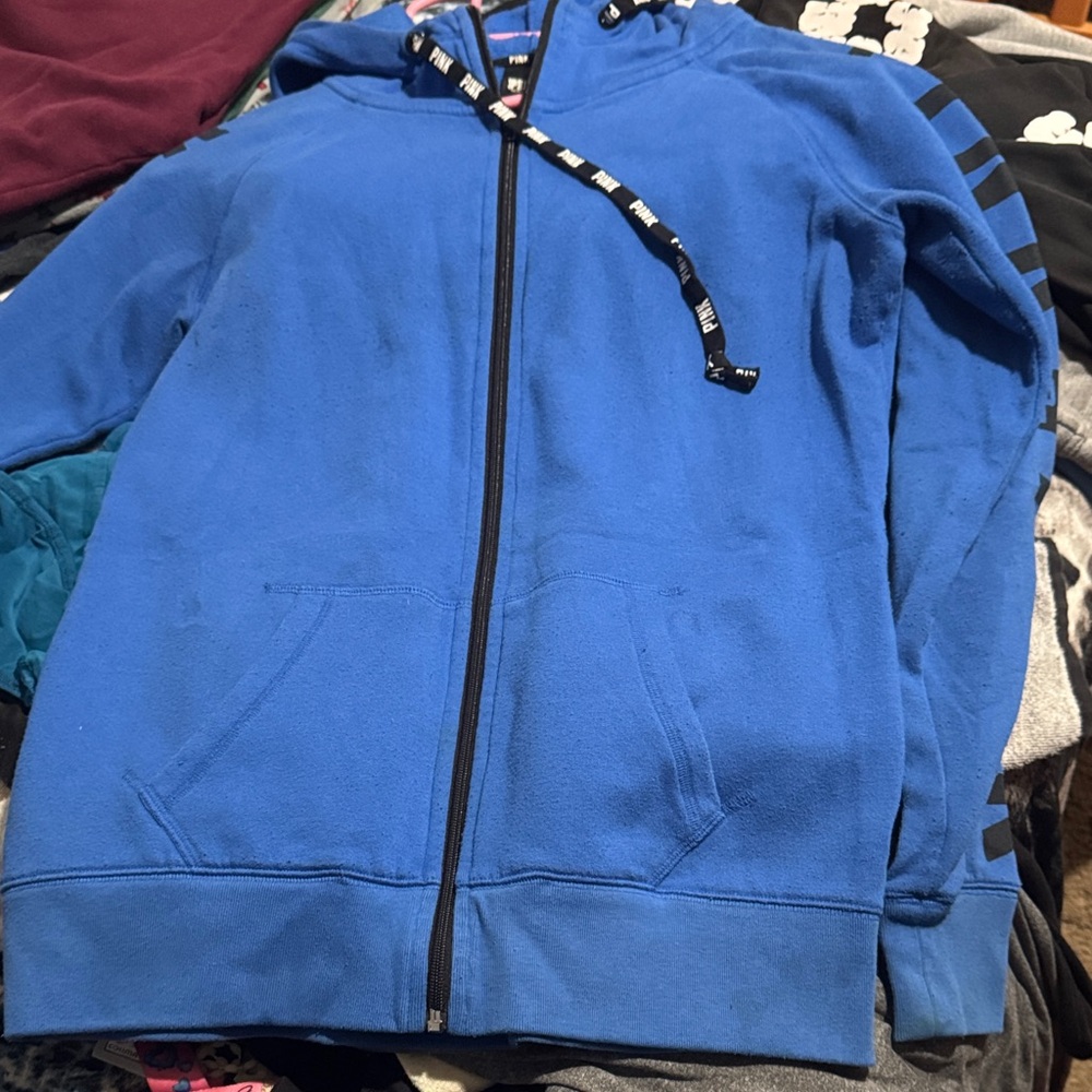 PINK Victoria's Secret Blue Hoodie - Picture 7 of 10